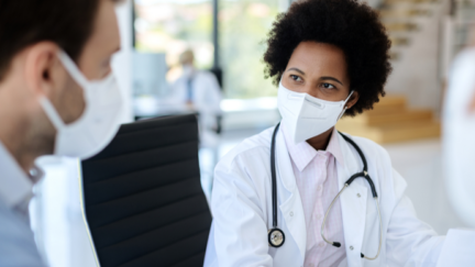 female doctor with mask