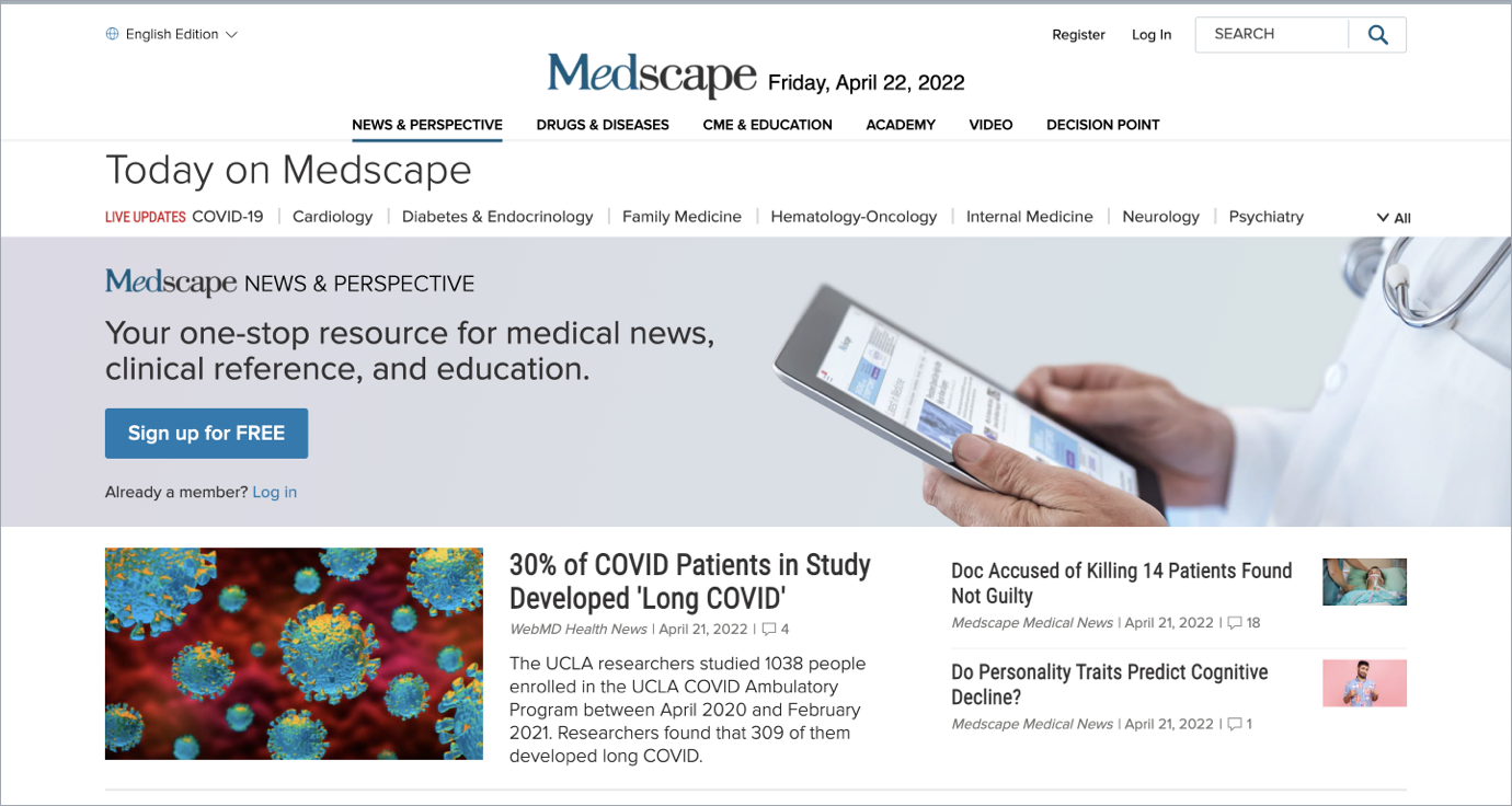 credible medical websites for research