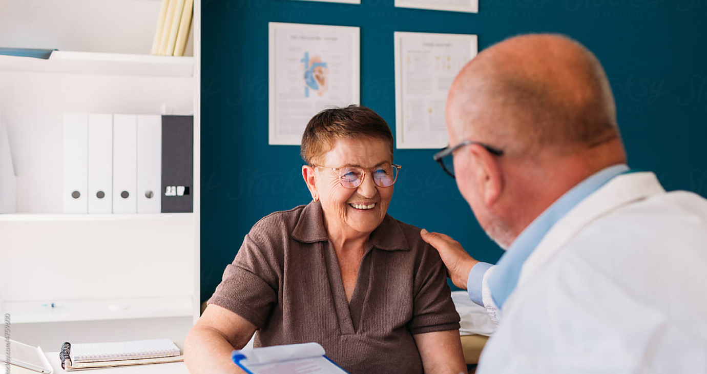 Patient and doctor inside private practice