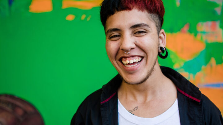 smiling transgender person