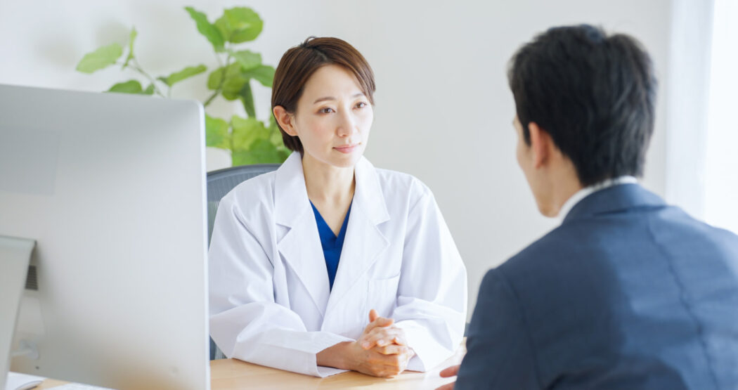 doctor discussing a job opportunity with a potential employer